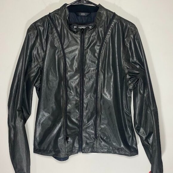 castle Jackets & Blazers - Castle Black Moto Full Zip Jacket